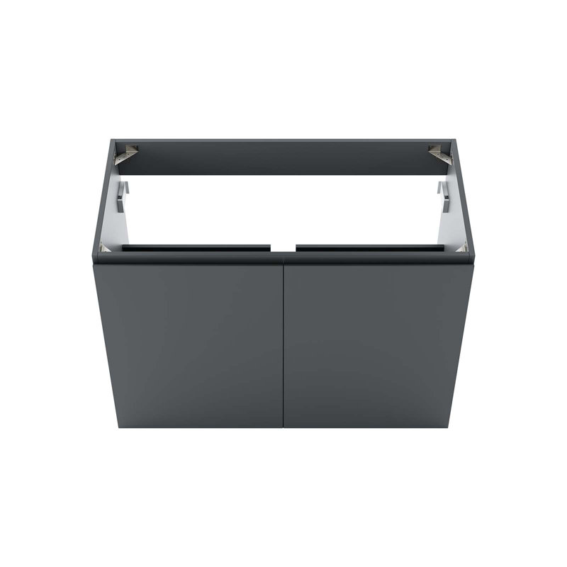 Base de meuble-lavabo mural simple 36 po Modway seulement, gris