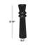 Black Metal Tall Art Deco Fluted Floor Decorative Vase, 8" x 8" x 32"-1640978046-1640978044