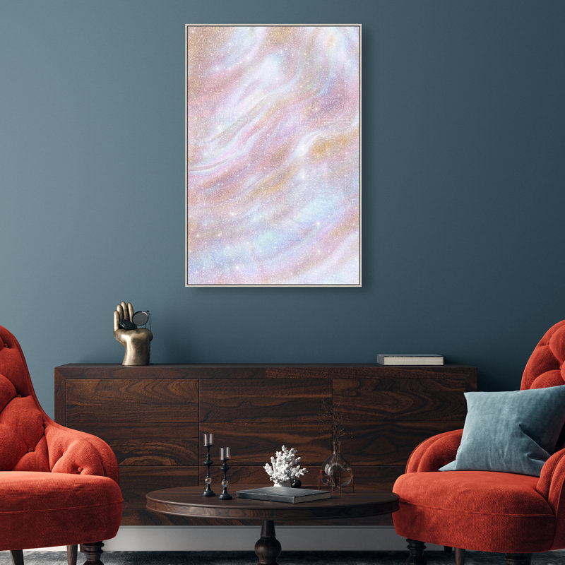 Iridescent Wave II Print by Oliver Gal, 16"H x 11"W, Silver Floater Frame
