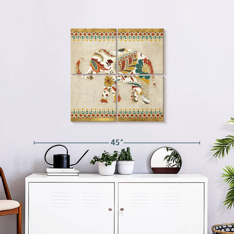 Brampt Boho Elephant II, 26" H x 26" W