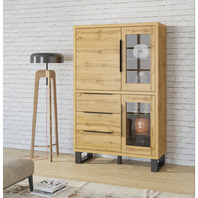 Erik 3 Door 3 Drawer Display Cabinet