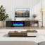 Meuble télé extensible de 80 à 110 pouces avec foyer de 36 pouces, centre de divertissement réversible en bois moderne avec 2 tiroirs pour téléviseur jusqu'à 120 pouces pour salon, chambre à coucher-106341221-135539041