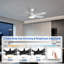 Ventilateur de plafond moderne à 5 pales en ABS de 42 pouces avec ensemble d'éclairage Whisper, télécommande, installation rapide, courant continu, blanc-732778281