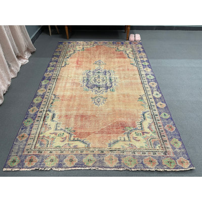 Vintage Wool Patchwork Rug, 59.1x90.6 Inch Beige Area Rug