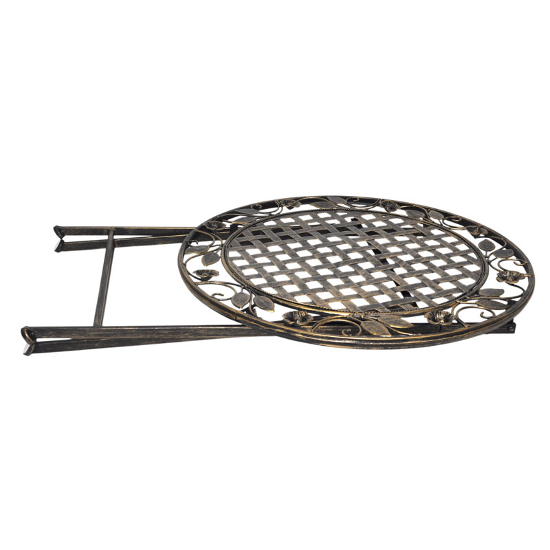 Galli Round Metal Outdoor Bistro Table - 70 cm W 70 cm D