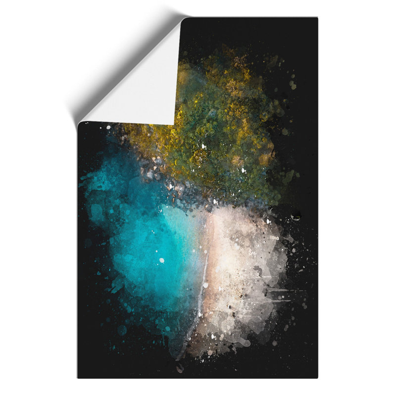 Forest Beach Paint Splash - Frameless Print, 30cm H x 21cm W x 0.1cm D