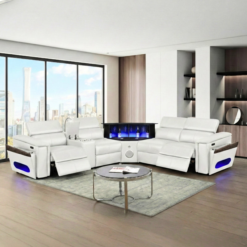 30.58 " Faux Leather Power Reclining Sectional