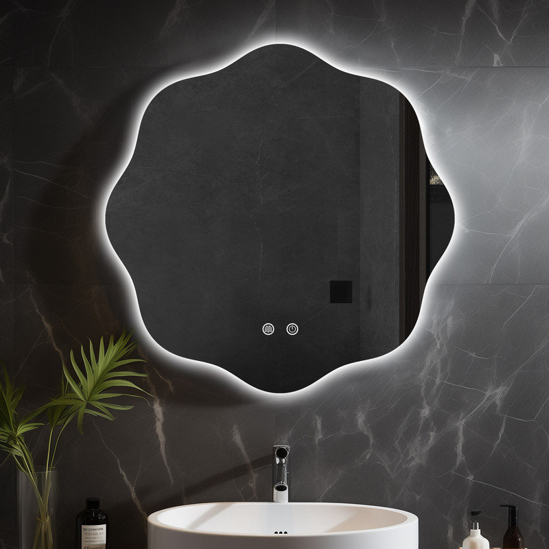 Miroir mural Wavy, 20 po x 20 po