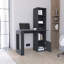Bureau d'ordinateur avec bibliothèque et armoire-323676864