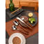 Ensemble de 16 couteaux à steak avec manche en bois de rose et coutellerie en acier inoxydable 304, couverts Western rustique pour le restaurant et la maison