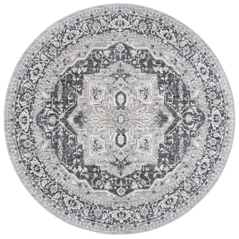 Clover Oriental Area Rug, Round 6'7"