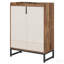 29.5" Shoe Cabinet, 5-Tier, Doors for Entryway - Brown/White