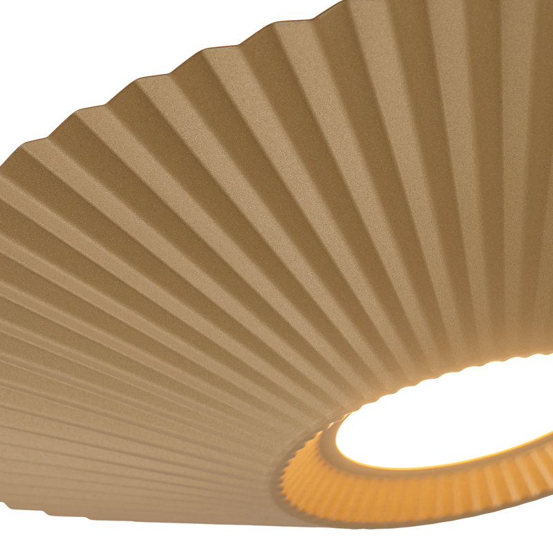 Lievens 18-in Gold Dimmable LED Semi-Flush Mount, Gold, 18-in