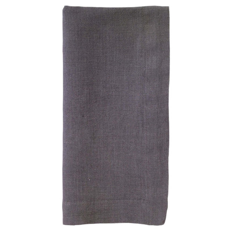 Riviera Linen Square Napkin, Gunmetal