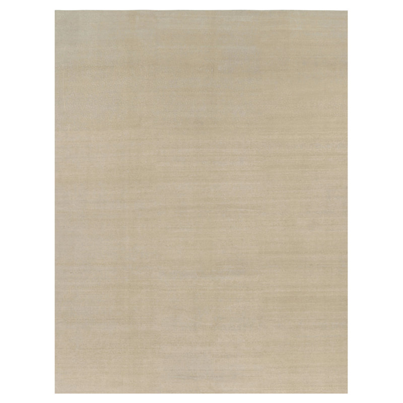 Rug & Kilim’S Oversized Contemporary Textural Solid Rug In Beige Tones