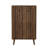 Medieval-Style Modern Shoe Cabinet, Upright Shoe Storage Unit With Vertical Grooved Finish, Walnut-Colored Shoe Cabinet, Suitable For Hallways, Passageways And Entrances