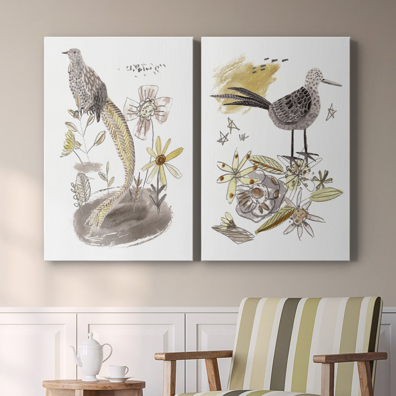 «Glowing Garden at Dusk» - Toile tendue avec châssis de qualité supérieure - Prêt à être accroché