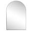 Miroir d'appoint de salle de bain mural moyen en métal arqué l 24 po x H 36 po Elodie, noir-1778910247-1810512432