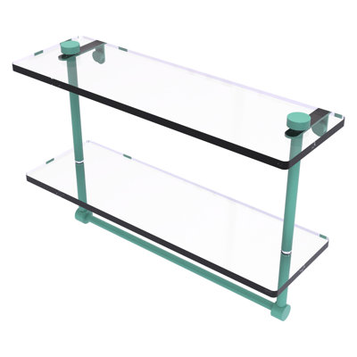 Tablette en verre à deux niveaux avec barre à serviettes intégrée NS