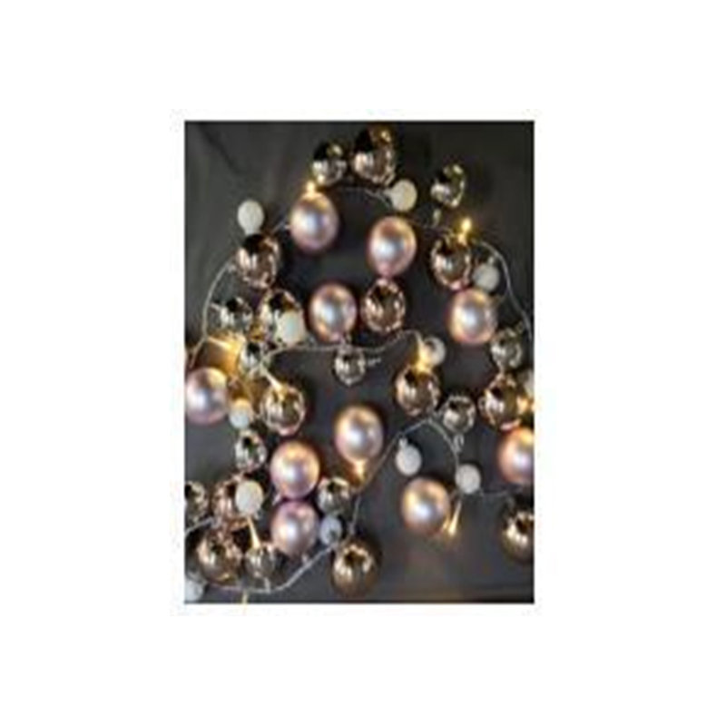Ornament String Christmas Lights - Warm White - Clear Wire, Pink