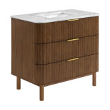 Kensington 36" Bathroom Vanity In Reeded Birch