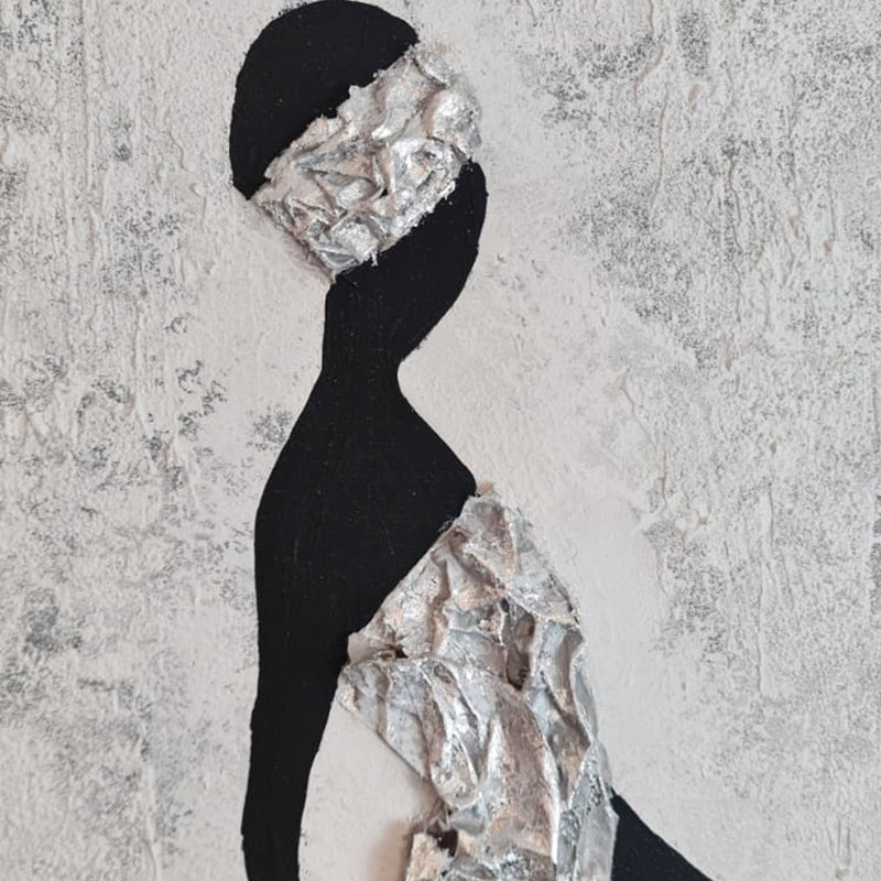 Peinture à l'huile décorative, 12.6" H x 36.22" W x 1" D