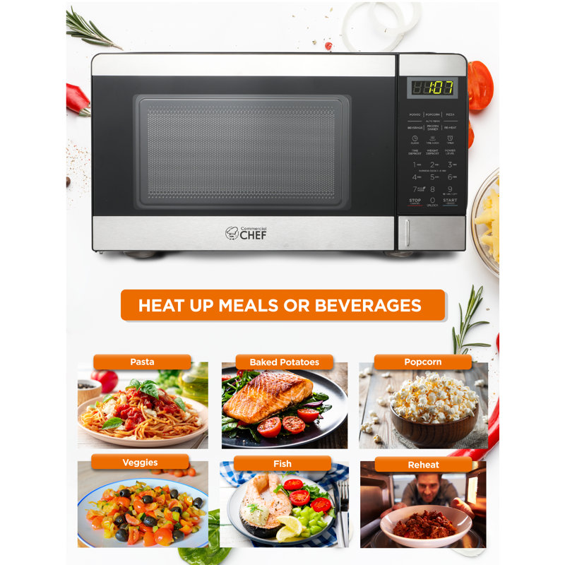CHM Series 0.7 Cubic Foot Microwave with 10 Power Levels,Stainless Steel