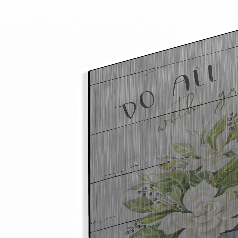 Art mural en métal luxueux «Do All Things with Great Love» par Cindy Jacobs, 24 po x 24 po, H 24 po x l 24 po