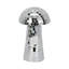 Figurine champignon en métal et verre avec détails en miroir.-1984430133