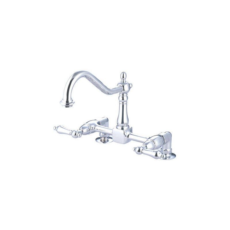 Heritage Bridge Faucet, Polished Chrome