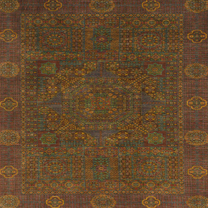 Tapis abstrait moderne 1482, Carré 6 pi