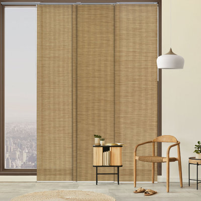 Sharmaine Sliding Panel Track Blind, Room Darkening Privacy Divider, 46"-86" Wide (Ideal for Closets, Patio Doors & Large Windows)