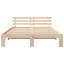 Bed Frame with Headboard Solid Pine Wood-2092905519-2092905528