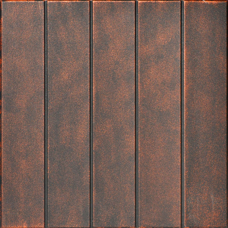 Carreau de plafond en polystyrène adhésif 1,6 pi x 1,6 pi Bead Board, Black Copper