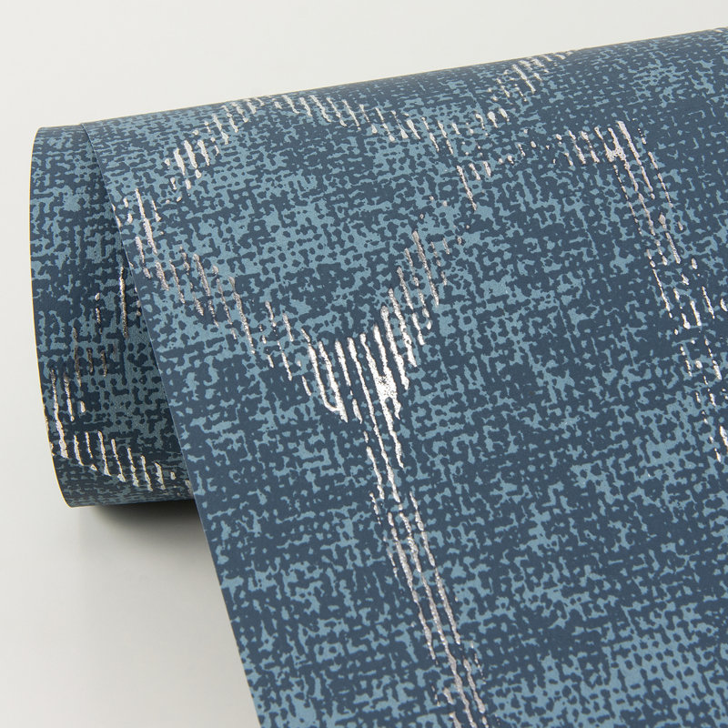 Rouleau de papier peint L 33 pi x l 20,9 po Trellis de Cristal, Bleu