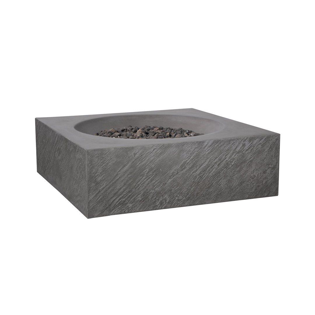 Paloma Square Concrete Fire Pit Table PyroMania Fuel 
