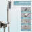 12 Inches Ceiling Mount Shower Faucets Sets Complete Shower System LED Rainfall Shower Head System Rough-in Valve Body and Trim Included-113009571
