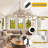6-Light 26 inch Modern Plug In Pendant Light with 15 Ft Cord & On/Off Switch for Dining Living Room