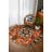 Madeline Collection Digital Print Cotton-Polyester Orange Brown Beige Moroccan Rug-184901290