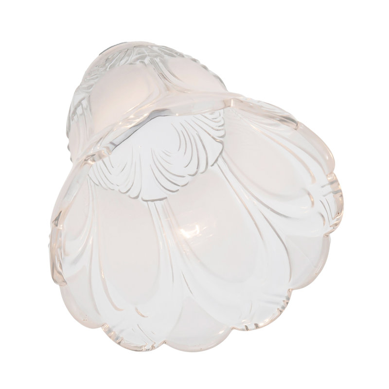 13cm H Glass Lamp Shade in White