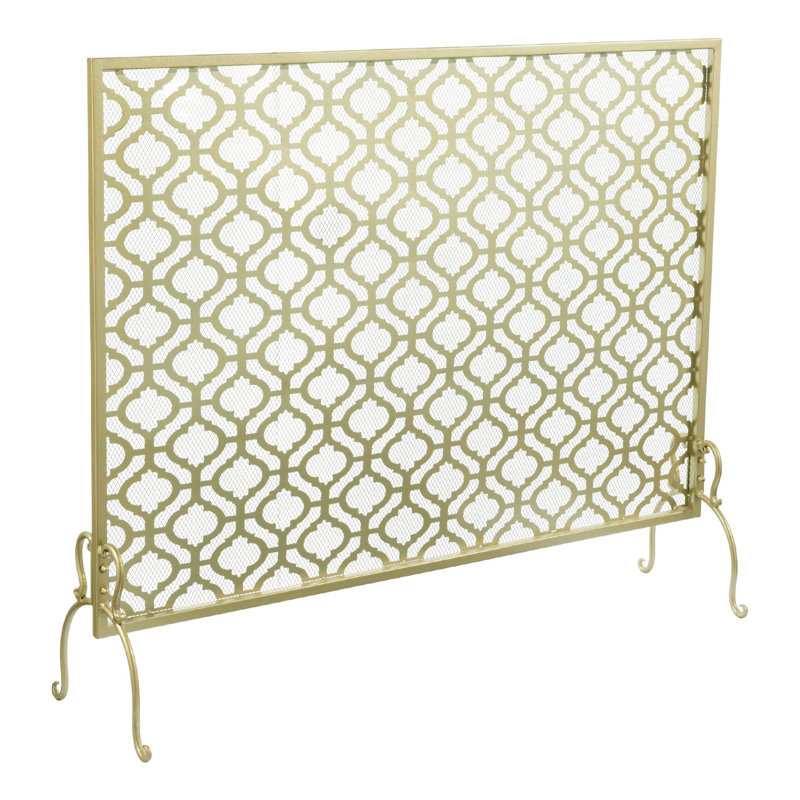 1 Panel Iron Fireplace Screen