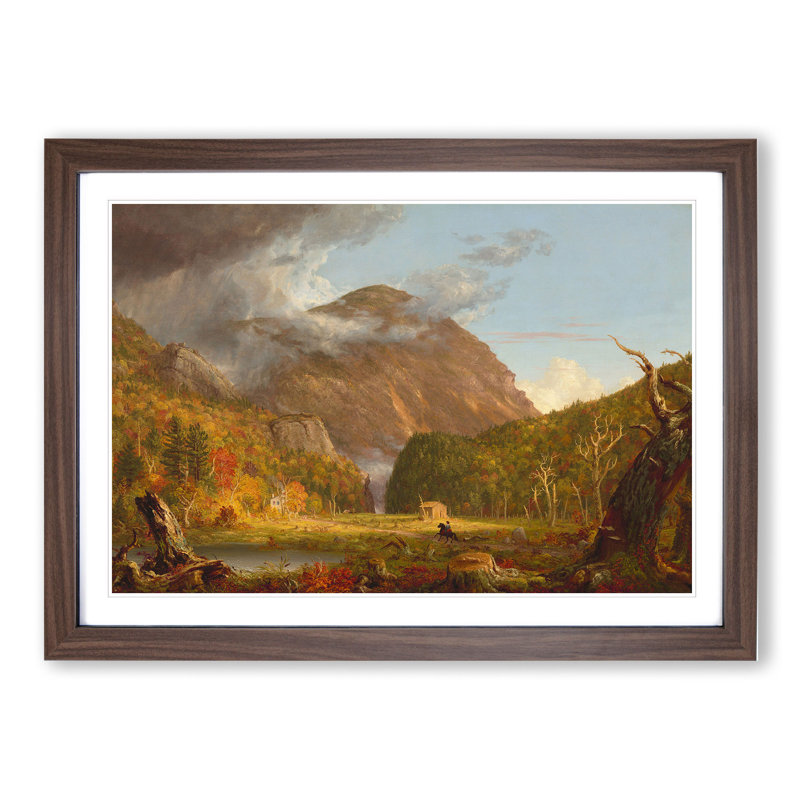 Notch of the White Mountains by Thomas Cole - Picture Frame Painting, Walnut Framed, 27cm H x 36cm W x 2cm D