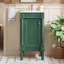 Armoire de salle de bain de style français 18 po avec rangement, solution pour petit espace avec lavabo en céramique, tablette réglable, charnières à fermeture en douceur