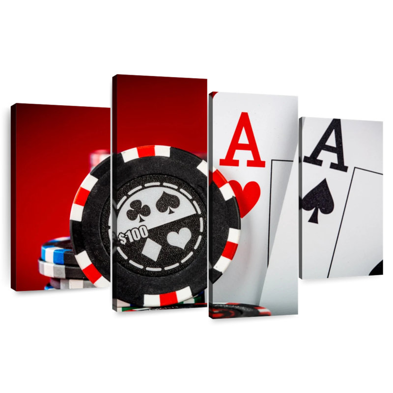 Senne Chips And Aces, 14" H x 24" W