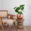 Hammered Metal Indoor Plant Pot Bowl-20881464