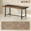 Tables de salle à manger spacieuses (table seulement, sans chaises, avec plateau et pieds), en MDF et en acier, industriel rustique, cuisine