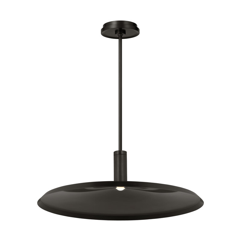 Saucer Direct 1 - Light LED Pendant, Bronze