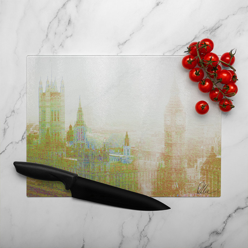 Old Ben Glass Chopping Board, 40cm L x 28cm W