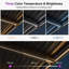 Pergola à persiennes mauve 10 pi x 16 pi avec lumières à DEL et panneau de commande pour terrasse-123282968