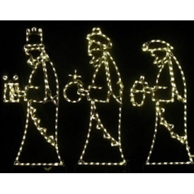 Grand présentoir lumineux de Noël blanc chaud